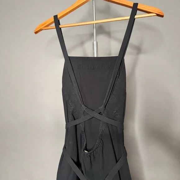 EVERLANE • Pinafore Dress - Cotton Stretch Tiered Spaghetti Strap w/ Pockets 00 - Picture 8 of 16